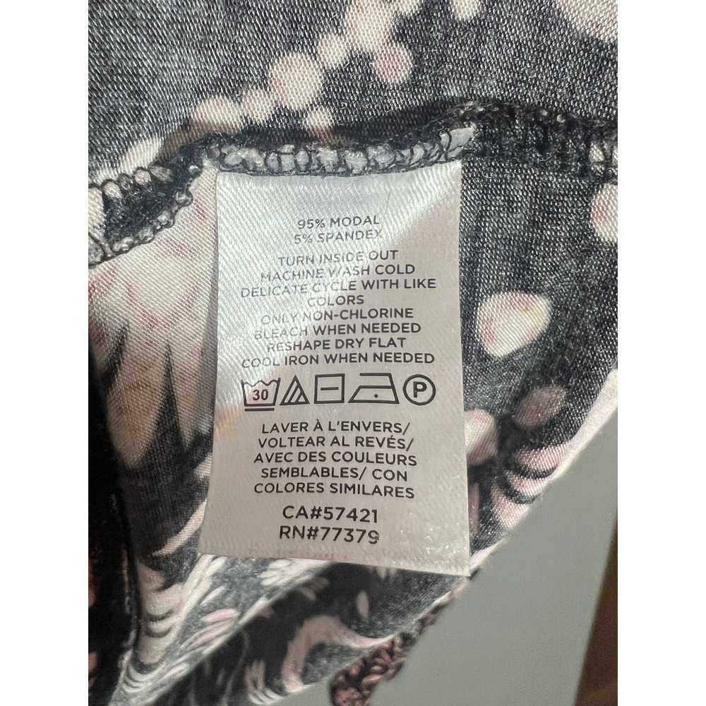 Ann Taylor Women's Black Celestial Print Mock Neck Long Sleeve Top Size L - Picture 4 of 5